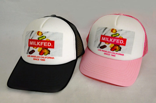 SWEETS GRAPHIC PRNT MESH CAP　BLACK/Lt PINK　￥5,500